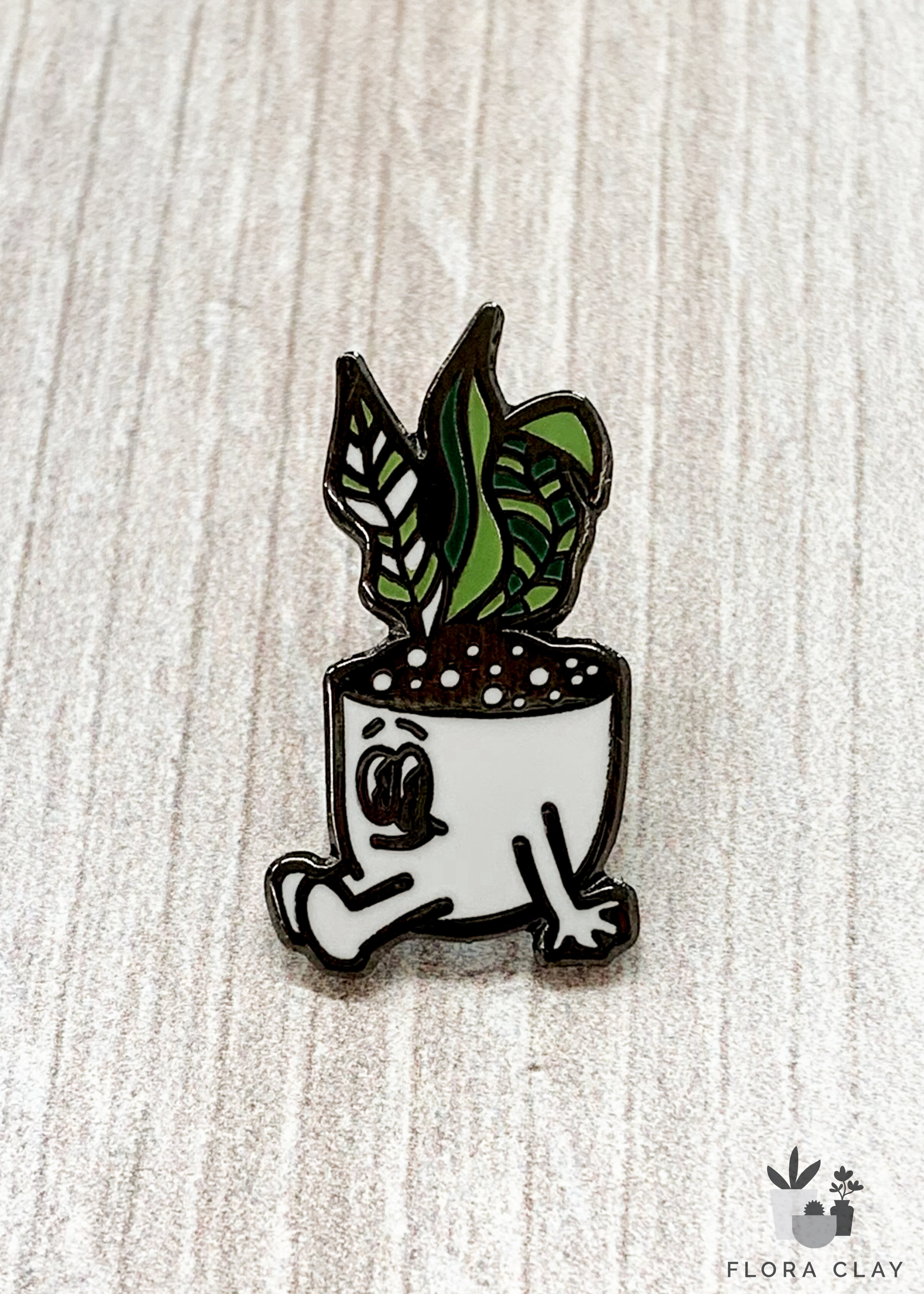 Flora Clay Plant Pin