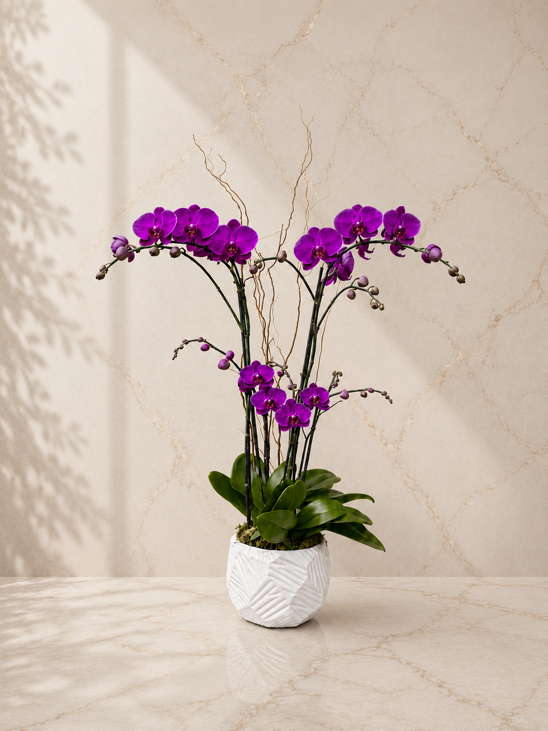 Modern Textured Purple Orchid