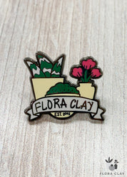 Flora Clay Logo Pin